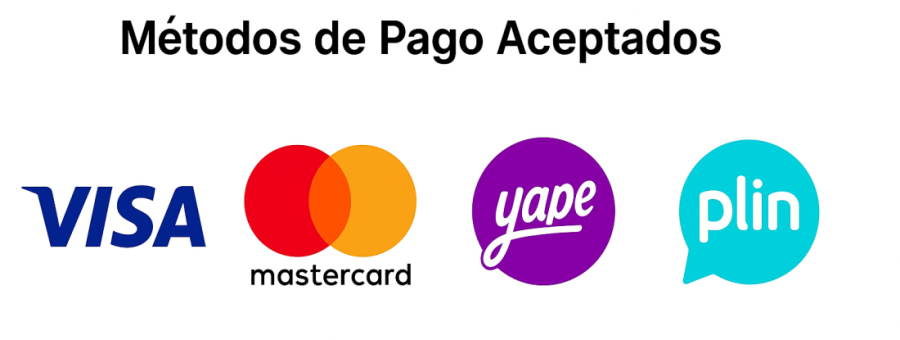 Métodos de pago aceptados
